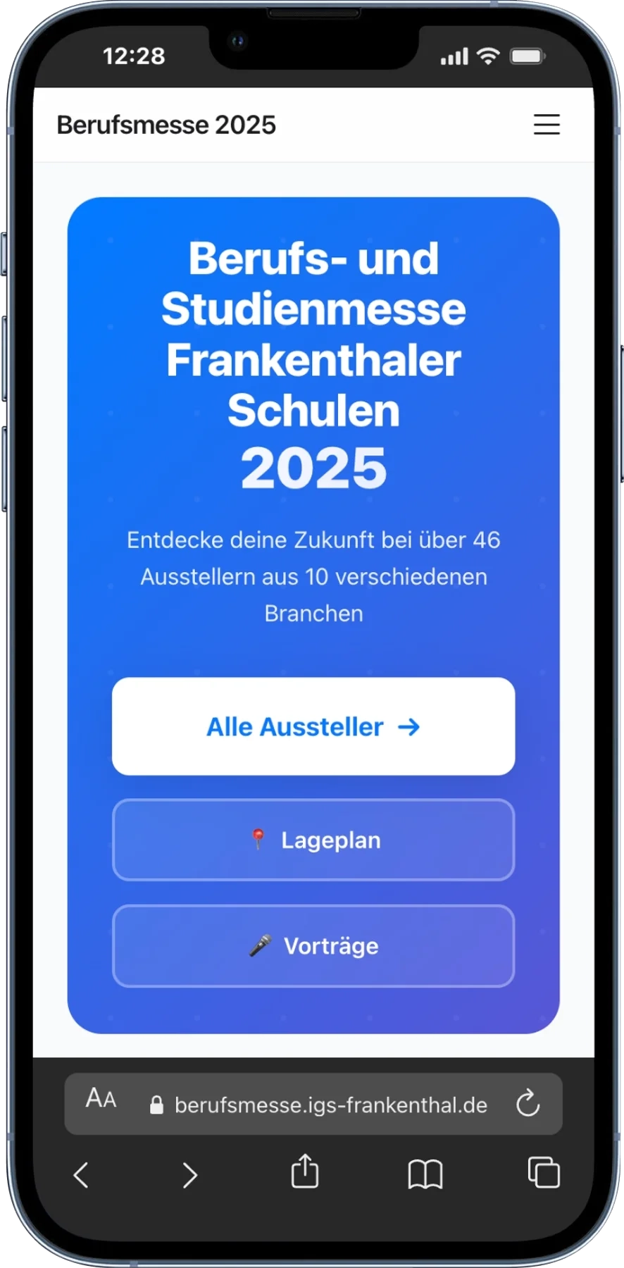 Berufsmesse Frankenthal Mobile-Screenshot 1