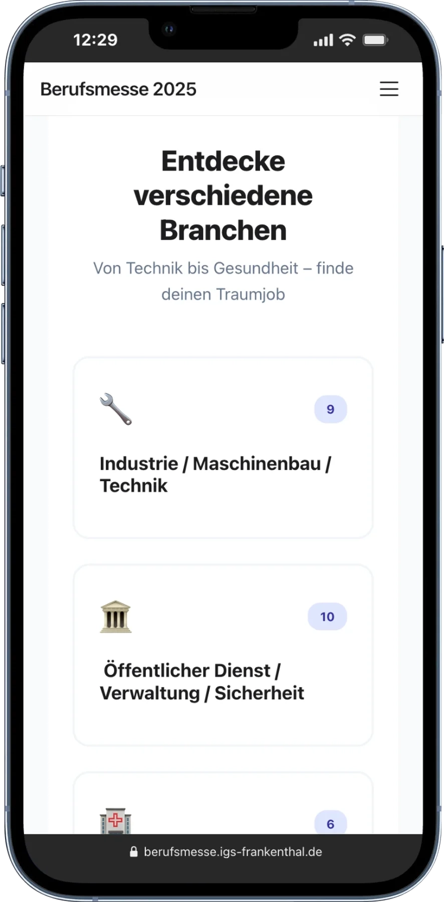 Berufsmesse Frankenthal Mobile-Screenshot 2