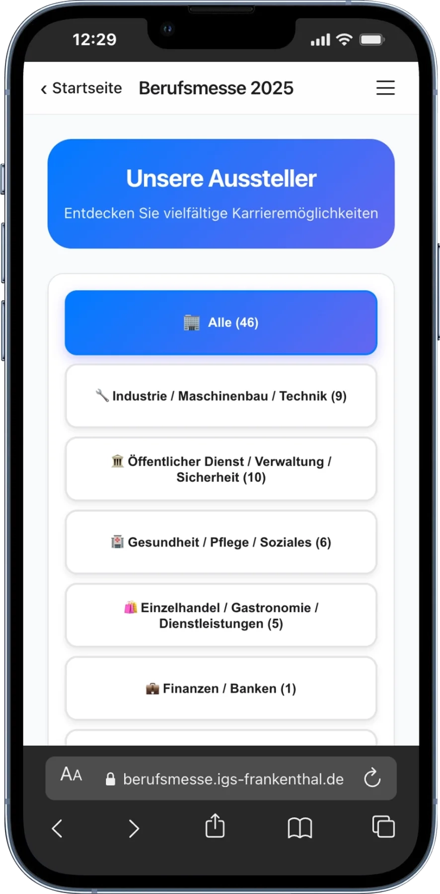 Berufsmesse Frankenthal Mobile-Screenshot 3