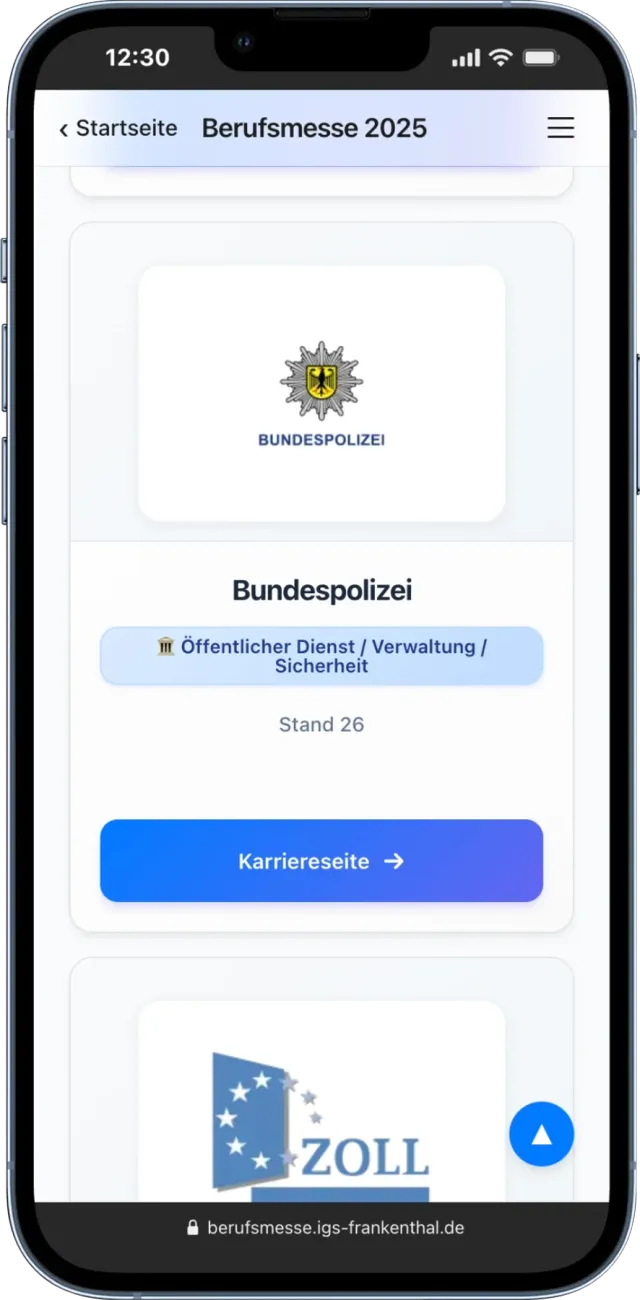 Berufsmesse Frankenthal App-Ansicht 4