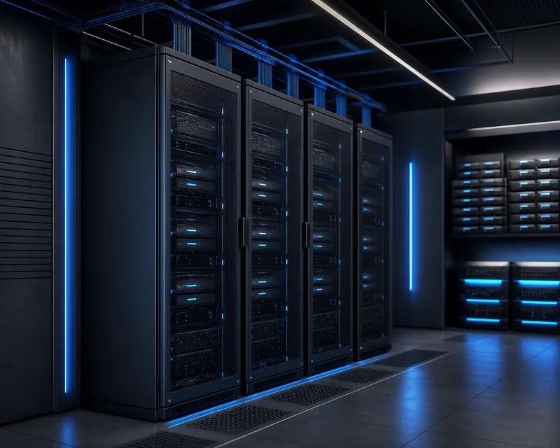 Dunkle Server-Infrastruktur für Managed WordPress Hosting